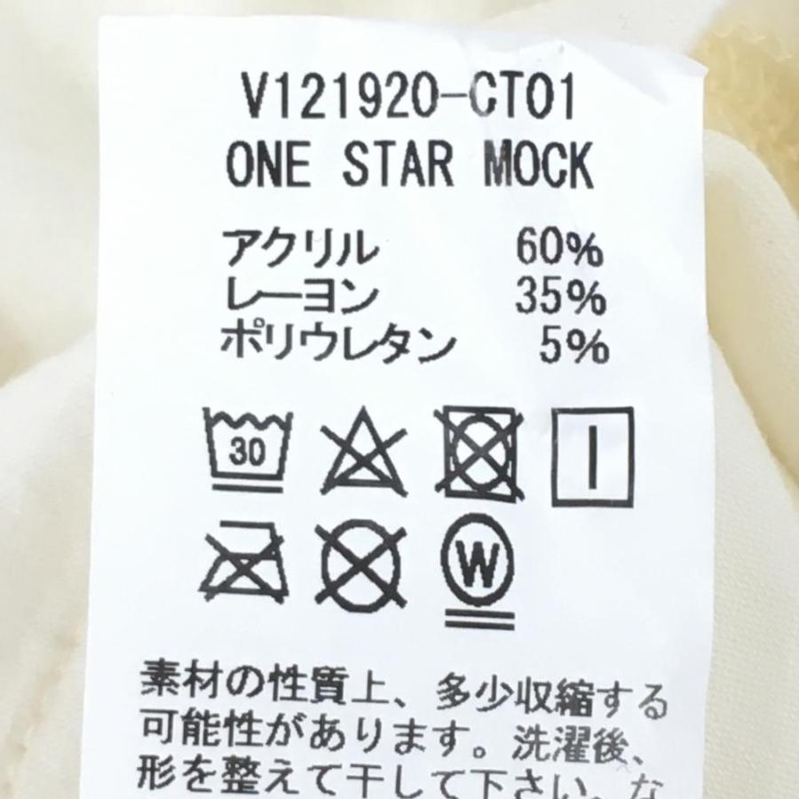 V12（ヴィ・トゥエルヴ） 長袖ハイネックシャツ 白×黒 星 袖ロゴ