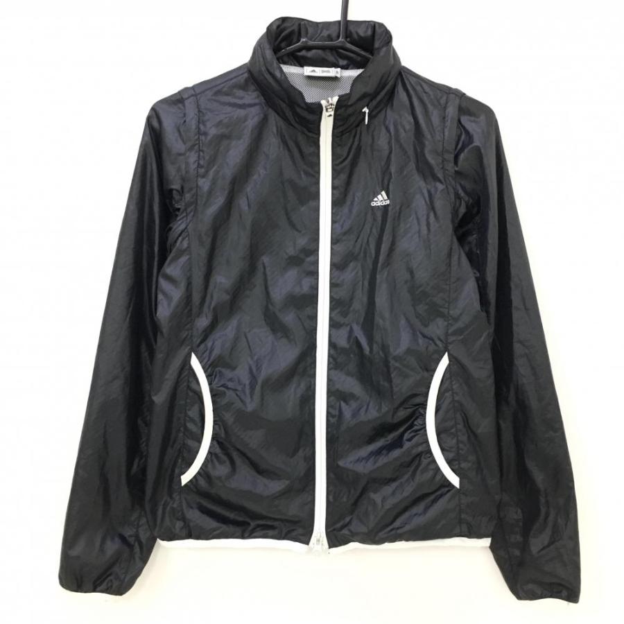 adidas（アディダス） 2WAYジャケット ダークネイビー×白 斜め