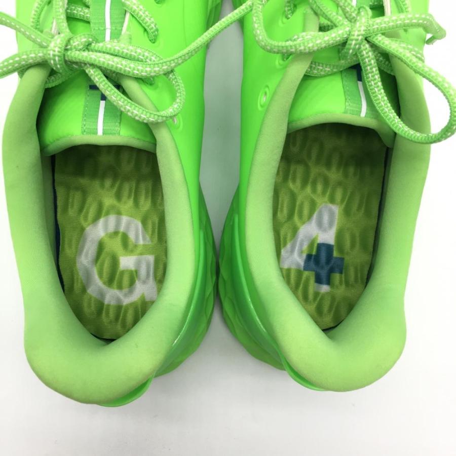 超美品】ジーフォア ゴルフシューズ 蛍光グリーン スパイクレス 替え