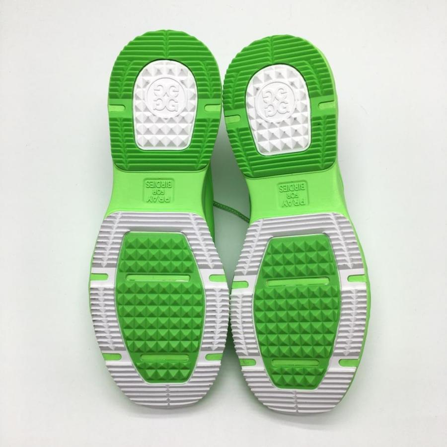 超美品】ジーフォア ゴルフシューズ 蛍光グリーン スパイクレス 替え