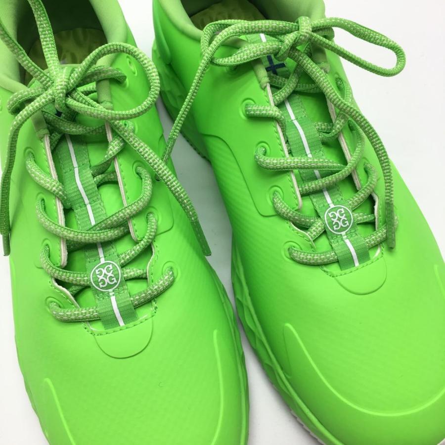 超美品】ジーフォア ゴルフシューズ 蛍光グリーン スパイクレス 替え