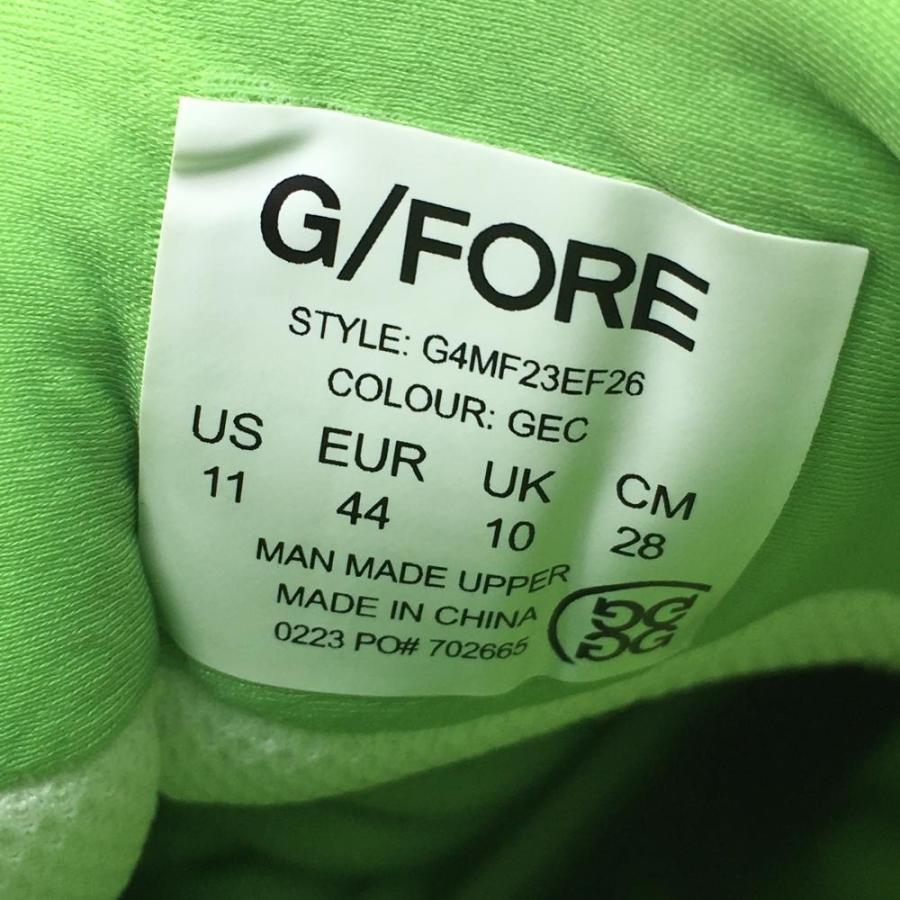 超美品】ジーフォア ゴルフシューズ 蛍光グリーン スパイクレス 替え