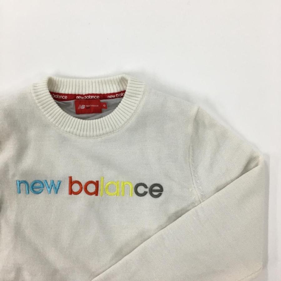 美品】ニューバランスゴルフ セーター 白×ライトブルー ニット 美品】ニューバランスゴルフ セーター 白×ライトブルー ニット