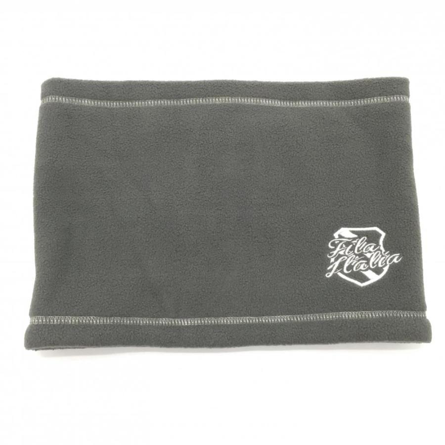 ネックウォーマー FILA GOLF ゴルフウェア ★新品 タグ付き 新品】フィラゴルフ ネックウォーマー グレー×白 フリース ゴルフ