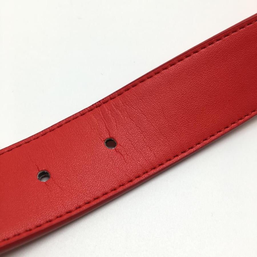 美品】パーリーゲイツ ベルト レッド×黒 ロゴ レディース ゴルフウェア