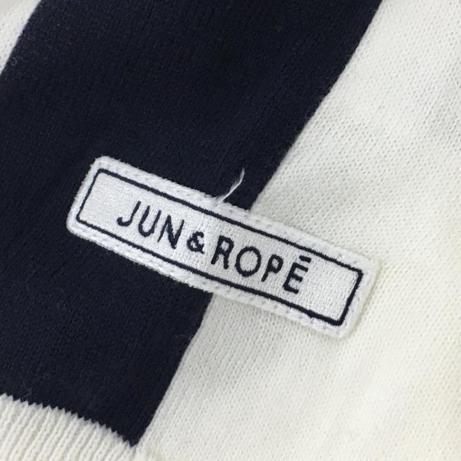 JUN&ROPE'（ジュンアンドロペ） ニットベスト 白×ネイビー ゴルフ