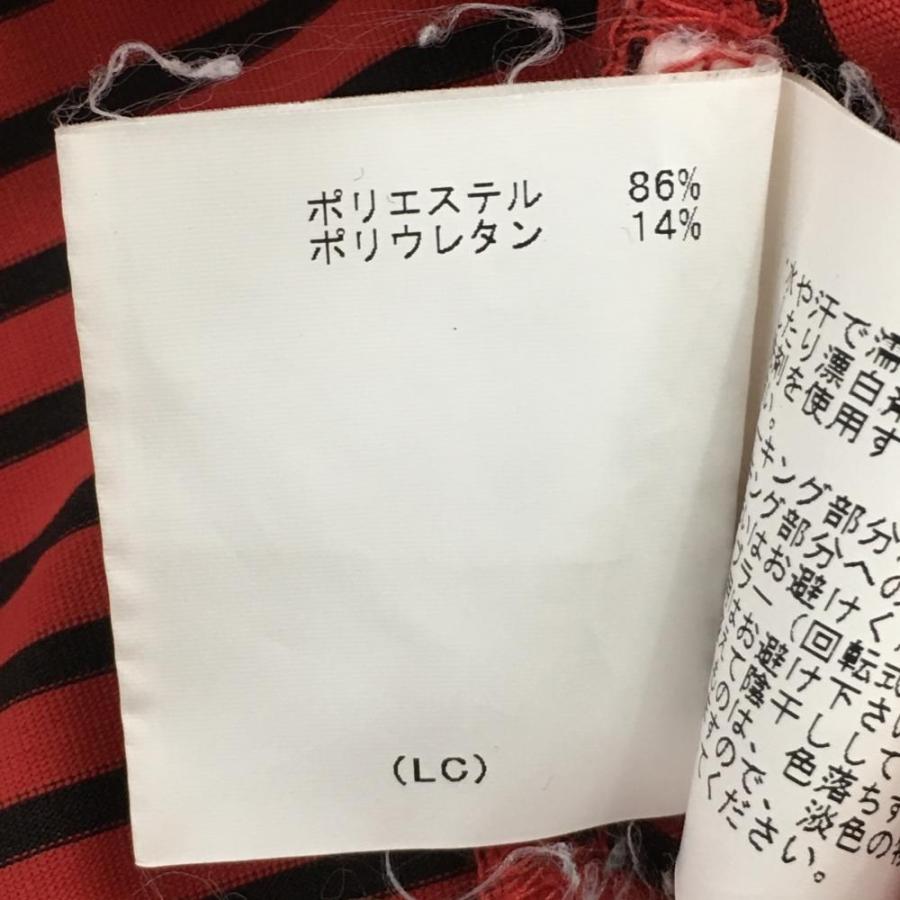 Munsingwear 赤黒ストライプ ハイネックシャツ Munsingwear（マンシングウェア） 長袖ハイネックシャツ レッド×黒
