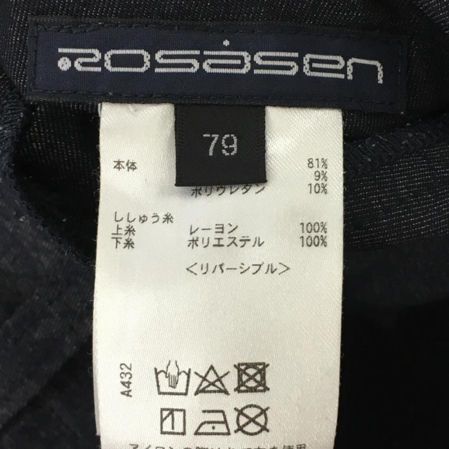 Rosasen（ロサーセン） リバーシブルパンツ グレー×ネイビー 総柄×無地