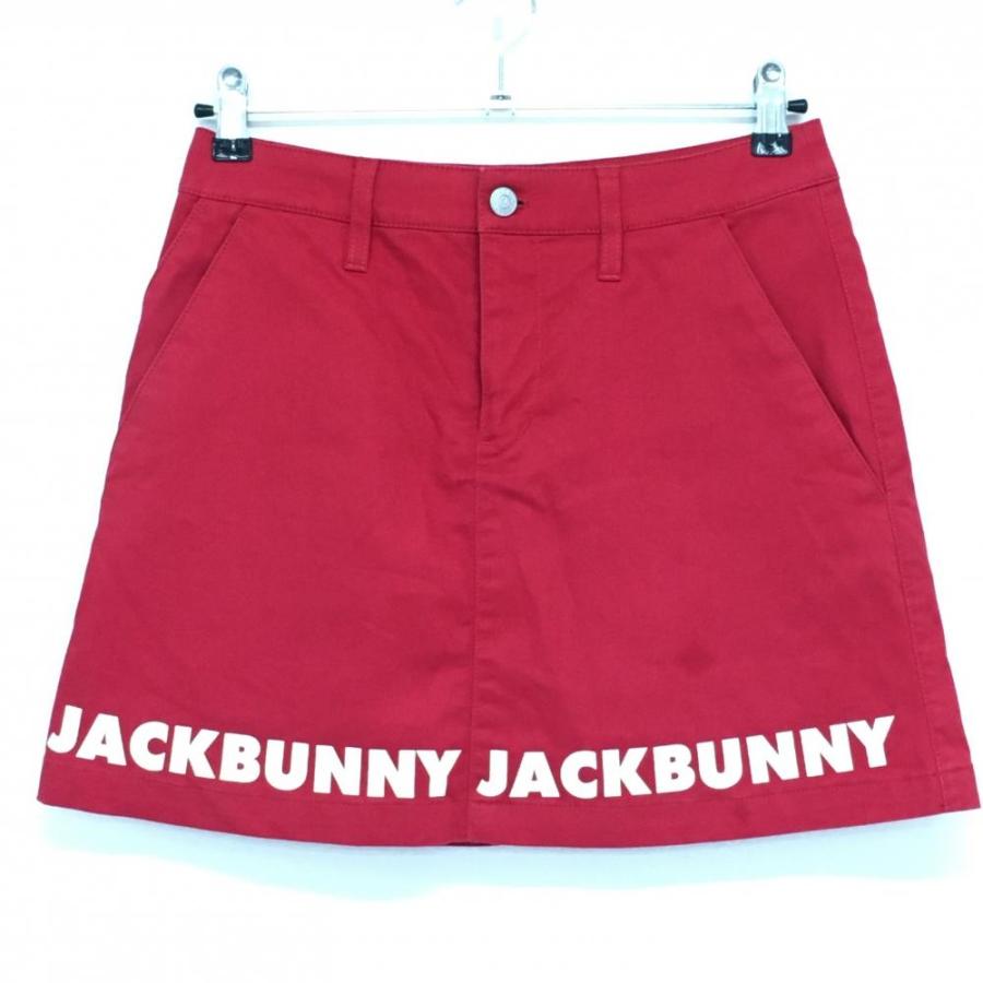 Jack Bunny!!（ジャックバニー） スカート レッド×白 ストライプ織生地