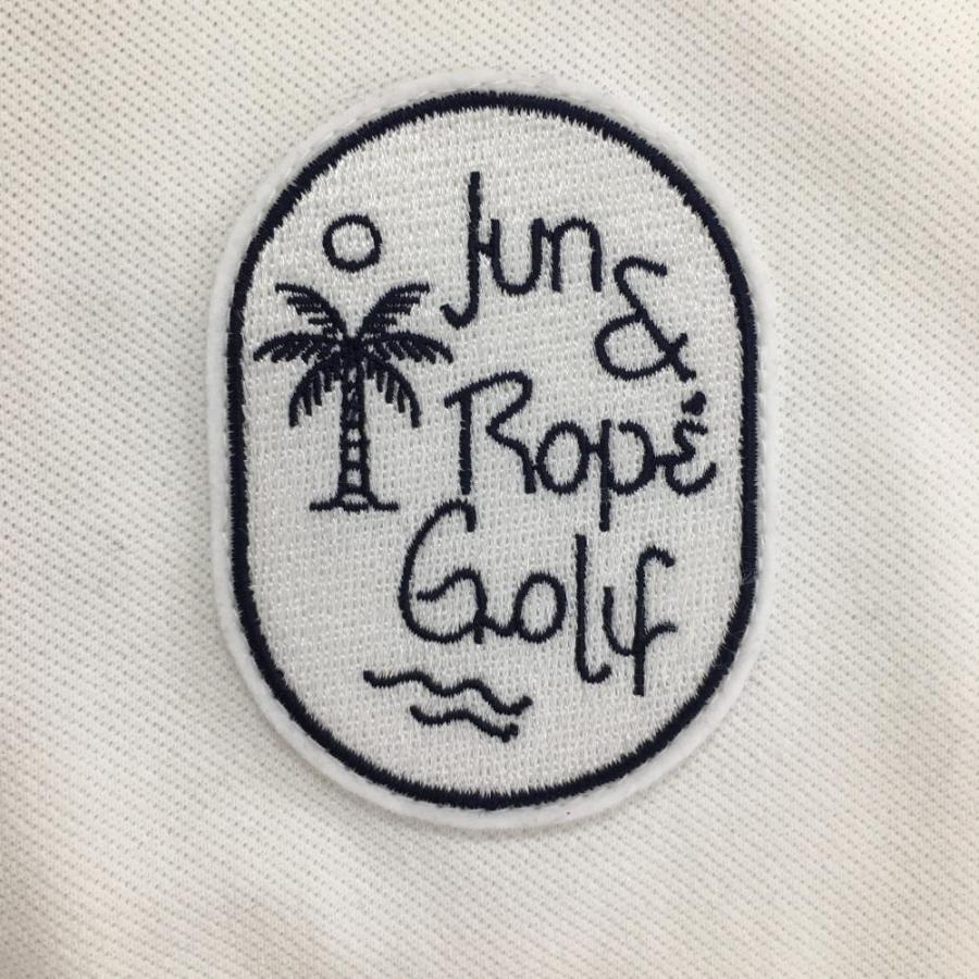 JUN&ROPE'（ジュンアンドロペ） 半袖ポロシャツ 白×ピンク 総柄