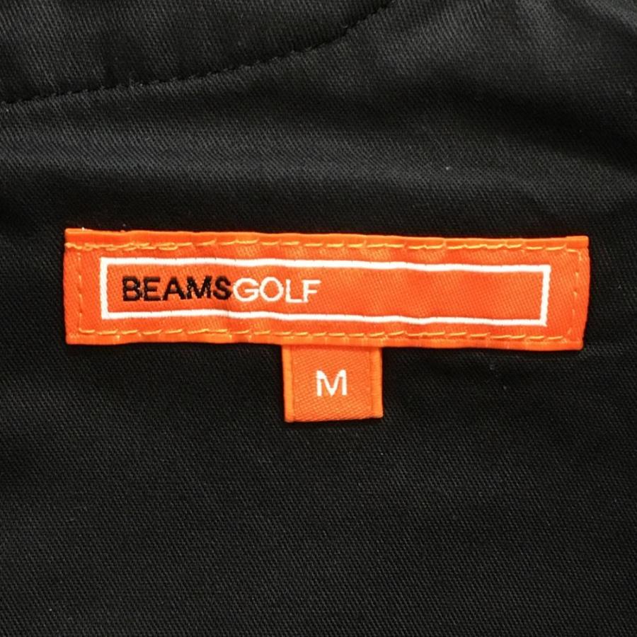 【超美品】ビームスゴルフ パンツ 黒×白 千鳥格子 バックロゴ刺しゅう メンズ M ゴルフウェア BEAMS GOLF｜reonard｜05