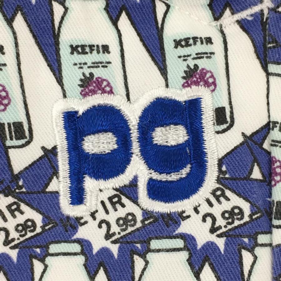 PEARLY GATES（パーリーゲイツ） パンツ ブルー×白 ボトル柄 コットン