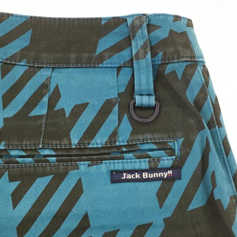 Jack Bunny!!（ジャックバニー） パンツ ブルー系×黒 ブロックチェック