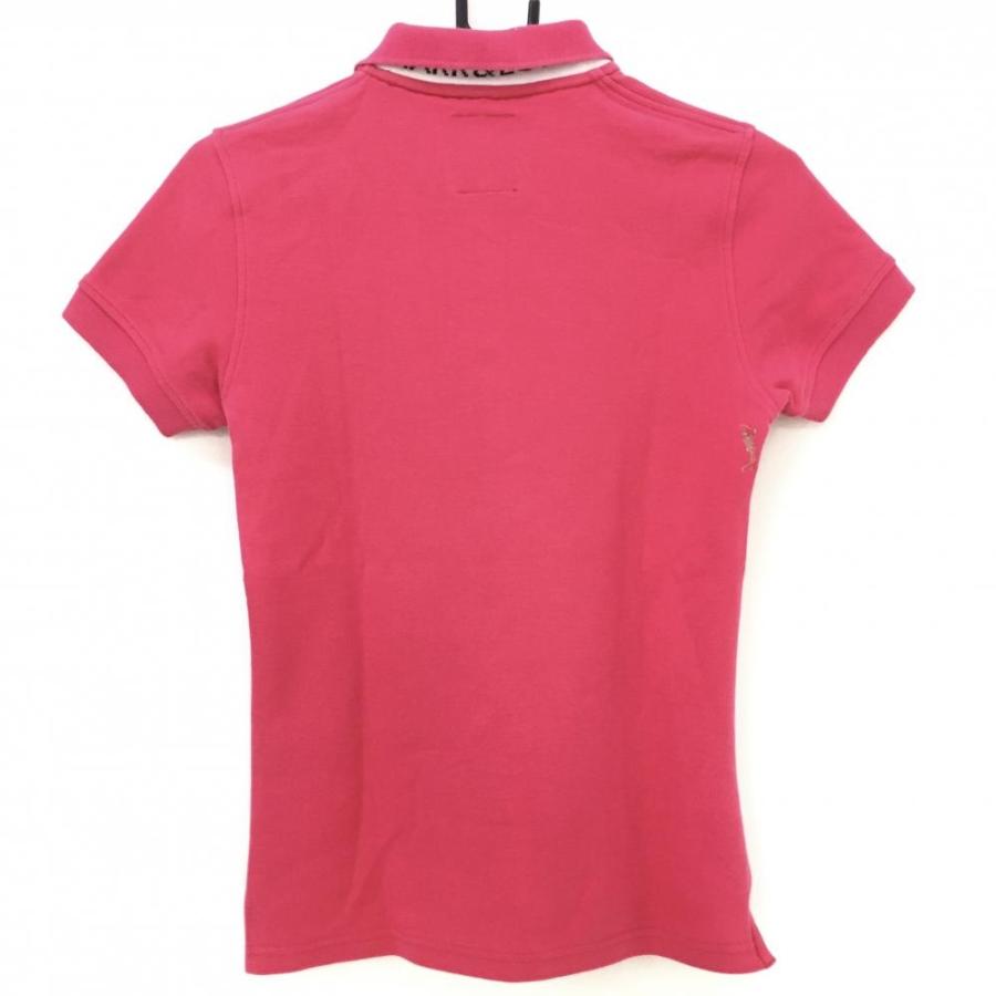 MARK&LONA マークアンドロナ 半袖ポロシャツ ピンク スカル