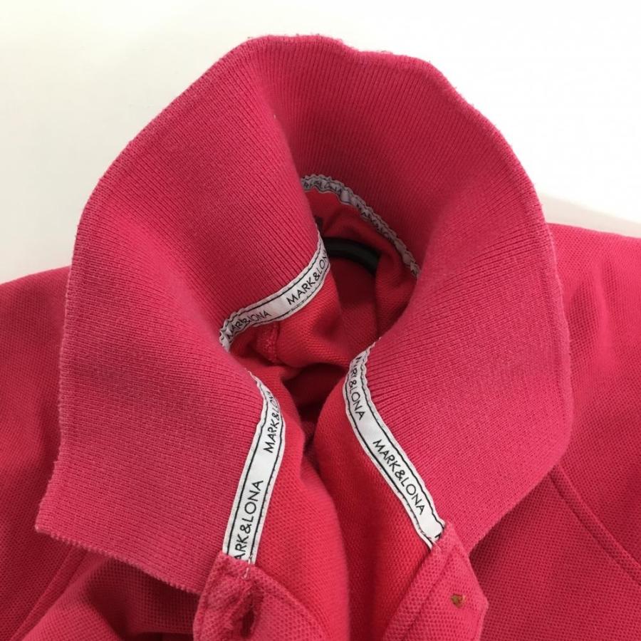 MARK&LONA マークアンドロナ 半袖ポロシャツ ピンク スカル