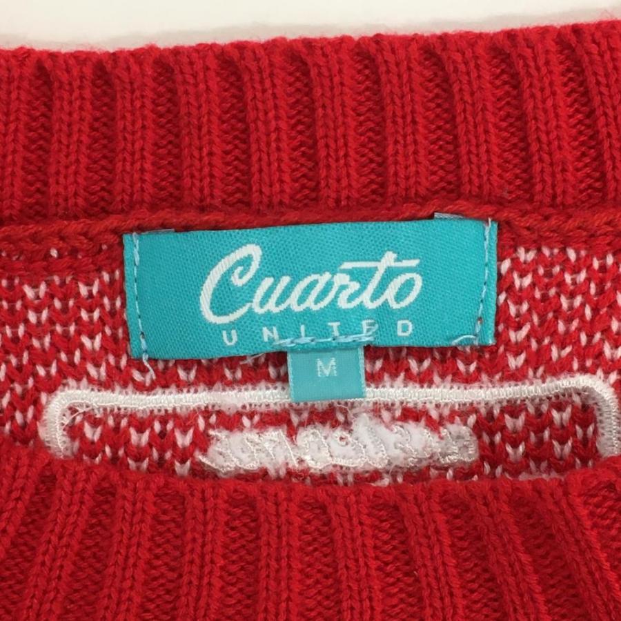Cuarto UNITED クアルトユナイテッド セーター レッド×白 ニコ