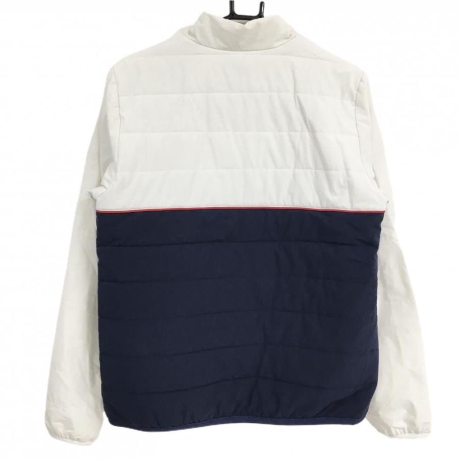 キャロウェイ 中綿ジャケット 白×ネイビー ロゴプリント
