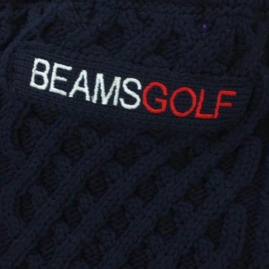BEAMS（ビームス） ビームスゴルフ ニットベスト ネイビー ケーブル
