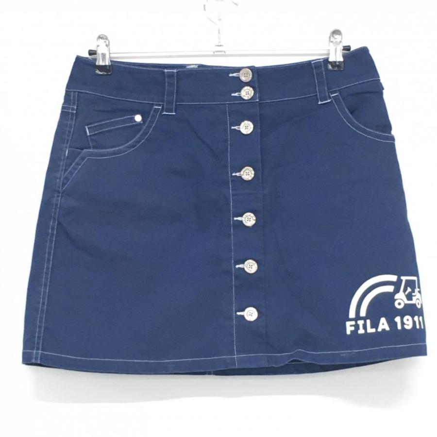 FILA GOLF スカート ネイビー FILA（フィラ） フィラゴルフ スカート ネイビー×白 フロントボタン