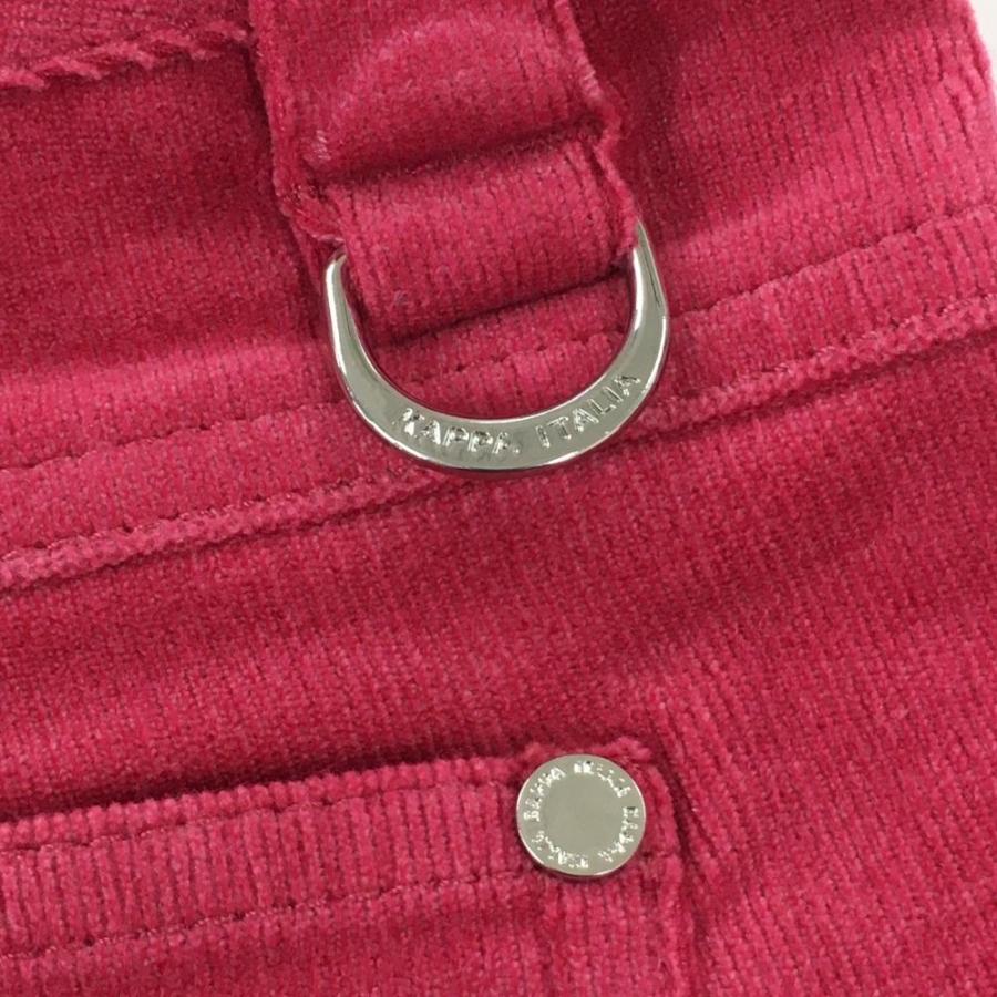 カッパ パンツ ピンク コーデュロイ ロゴ刺しゅう レディース 7 ゴルフ