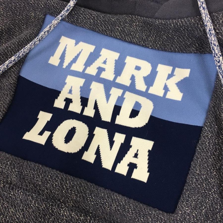 美品 ★ MARK&LONA スウェット パーカー マーク&ロナ 保温 グレー マークアンドロナ パーカー グレー 美品 ☆ MARK&LONA