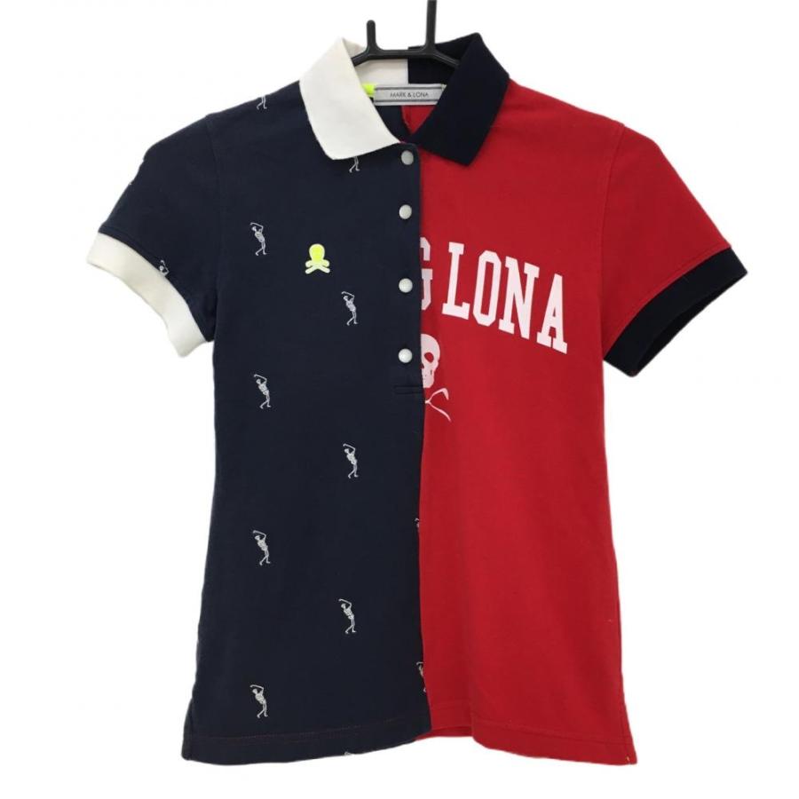MARK & LONA フラワーポロシャツ ノースリーブ【40】レディース MARK