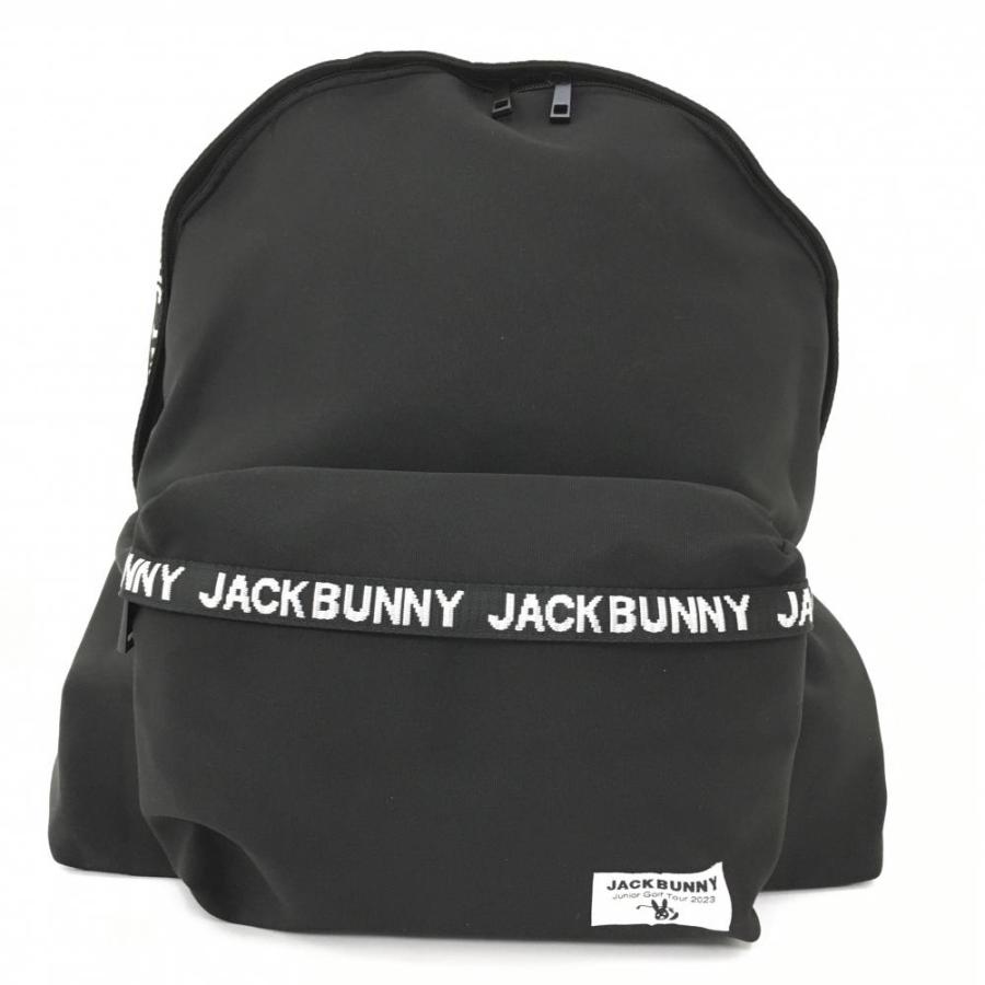 未使用品】ジャックバニー リュックサック 黒×白 ロゴテープ JUNIOR
