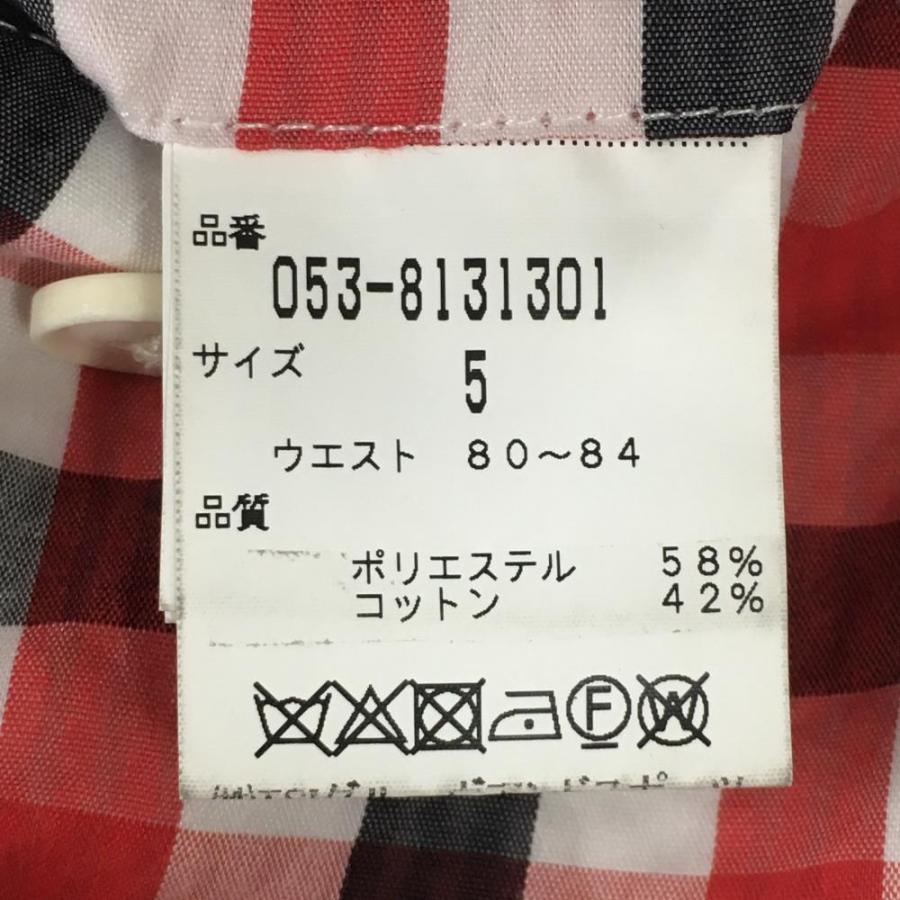 パーリーゲイツ パンツ レッド×白×黒 チェック サッカー生地 メンズ 5
