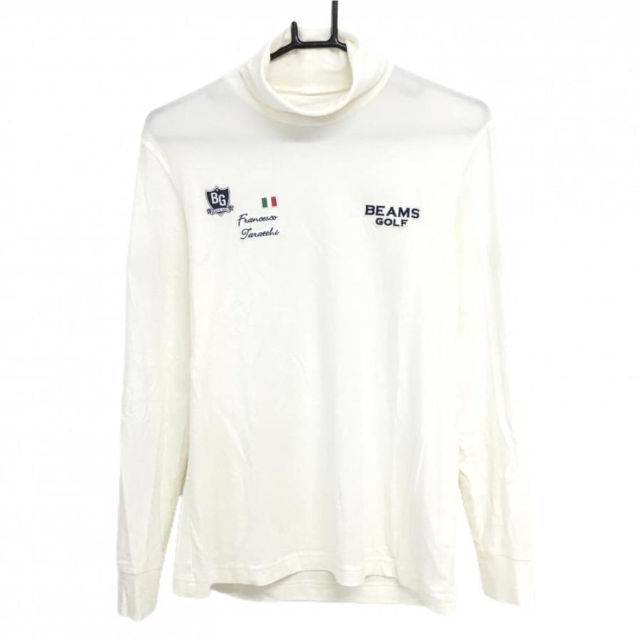 超美品】ビームスゴルフ 長袖ハイネックシャツ ネイビー 微起毛 複数