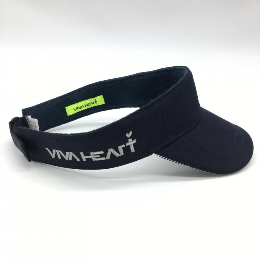 VIVA HEART ウェア、パンツ、サンバイザー、キャップ4点セット VIVA HEART（ビバハート） サンバイザー ネイビー×シルバー 立体ロゴ