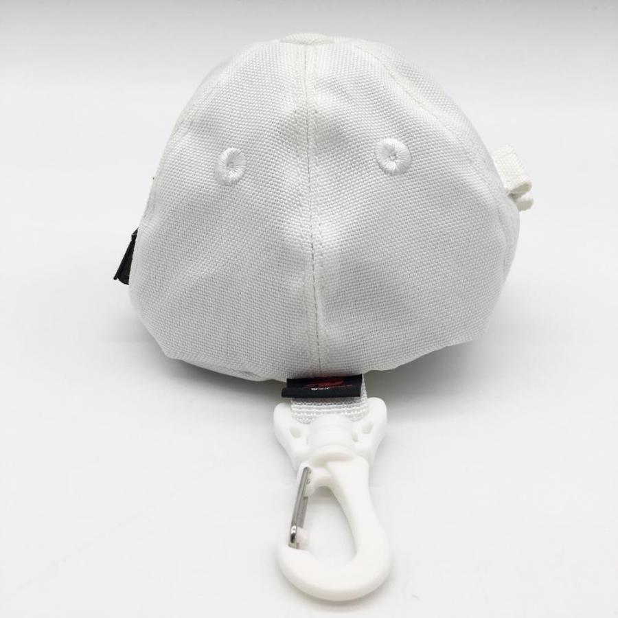 超美品】ニューバランスゴルフ ボールケース 白×イエロー キャップ型