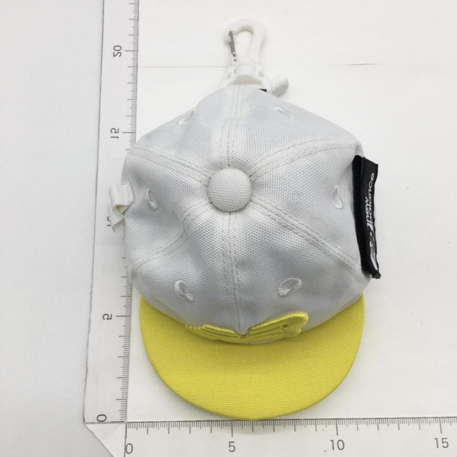 超美品】ニューバランスゴルフ ボールケース 白×イエロー キャップ型