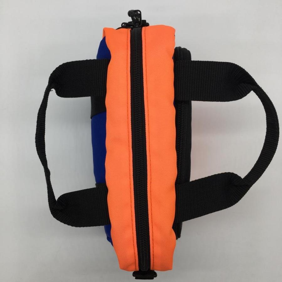 new balance キャディバッグ ブラック/オレンジ 超美品】ニューバランスゴルフ カートバッグ オレンジ×ブルー