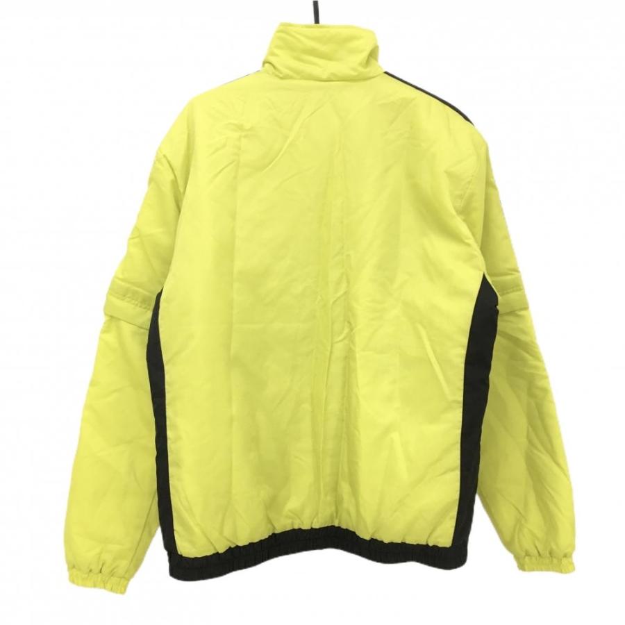 超美品】ルコック 2WAY中綿ジャケット イエロー×黒 ブロック 超美品】ルコック 2WAY中綿ジャケット イエロー×黒 ブロック