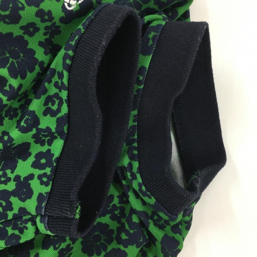 BEAMS GOLF（ビームス ゴルフ） 半袖ポロシャツ グリーン×ネイビー 花
