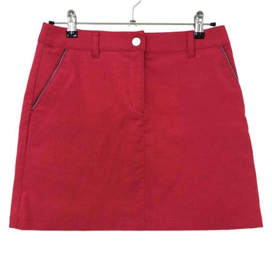 23区GOLF 【美品】23区ゴルフ スカート レッドピンク系×白 バックロゴ