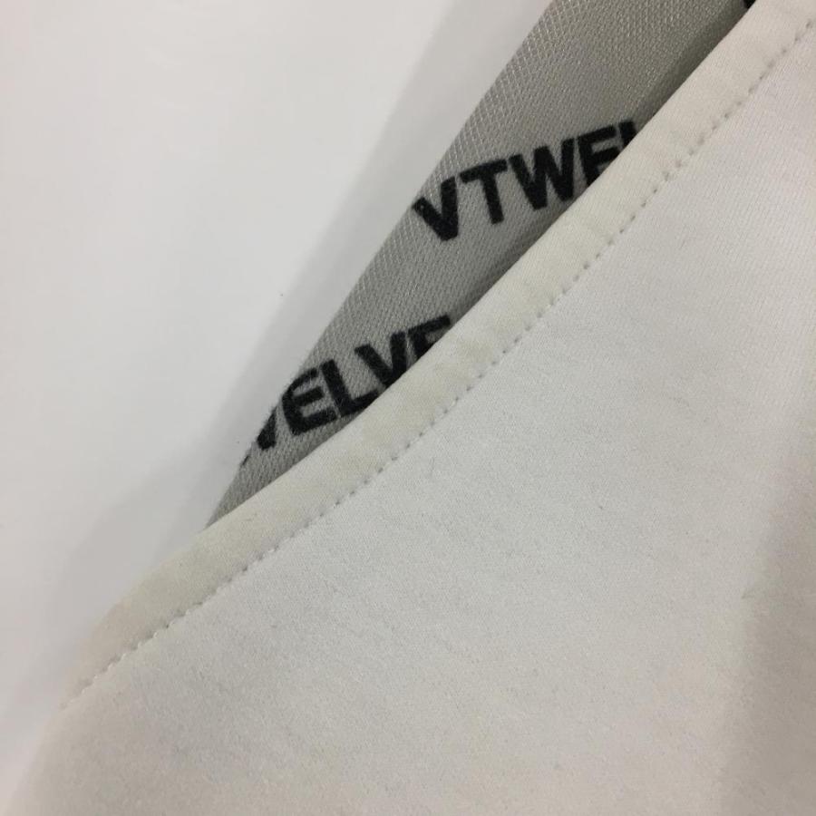 V12（ヴィ・トゥエルヴ） パンツ 白×グレー ポケット口ロゴ総柄 メンズ