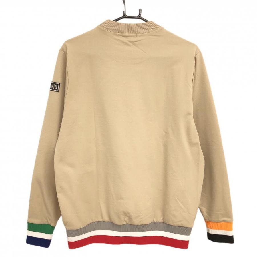 ARCHIVIO アルチビオ トレーナー サイズ46 M アルチビオ トレーナー ベージュ×黒 プルオーバー ストレッチ プリント