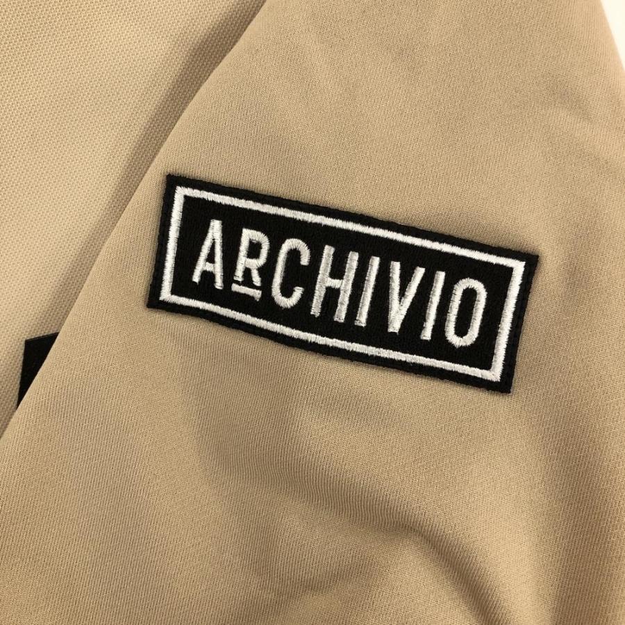 アルチビオ トレーナー ベージュ×黒 プルオーバー ストレッチ プリント