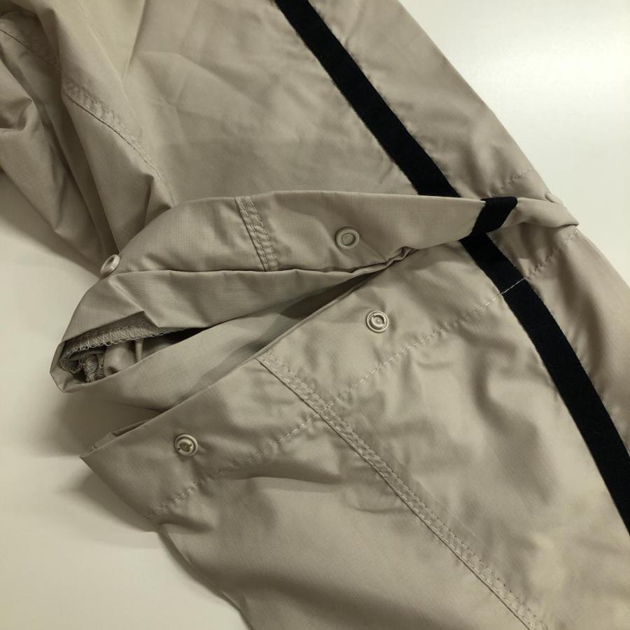 ナイキ 2WAYジャケット ベージュ×黒 袖ライン 袖着脱可 ドローコード