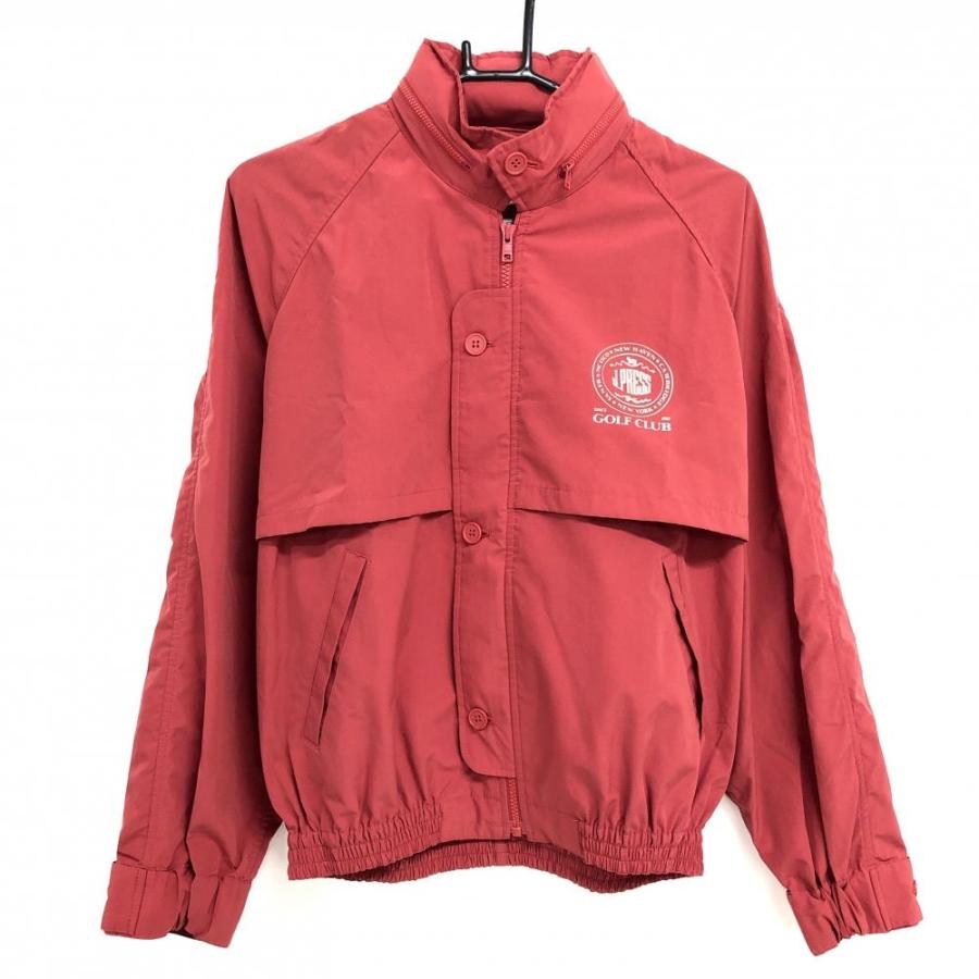 ジェイプレス ジャケットブルゾン レッド×白 バックロゴ フード収納 