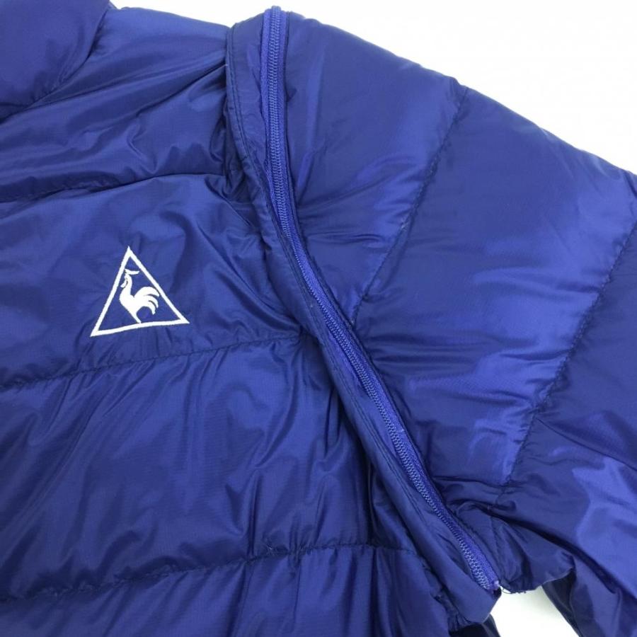 超美品】ルコック 2WAYダウンジャケット ネイビー×グリーン ロゴ 超美品】ルコック 2WAYダウンジャケット ネイビー×グリーン ロゴ