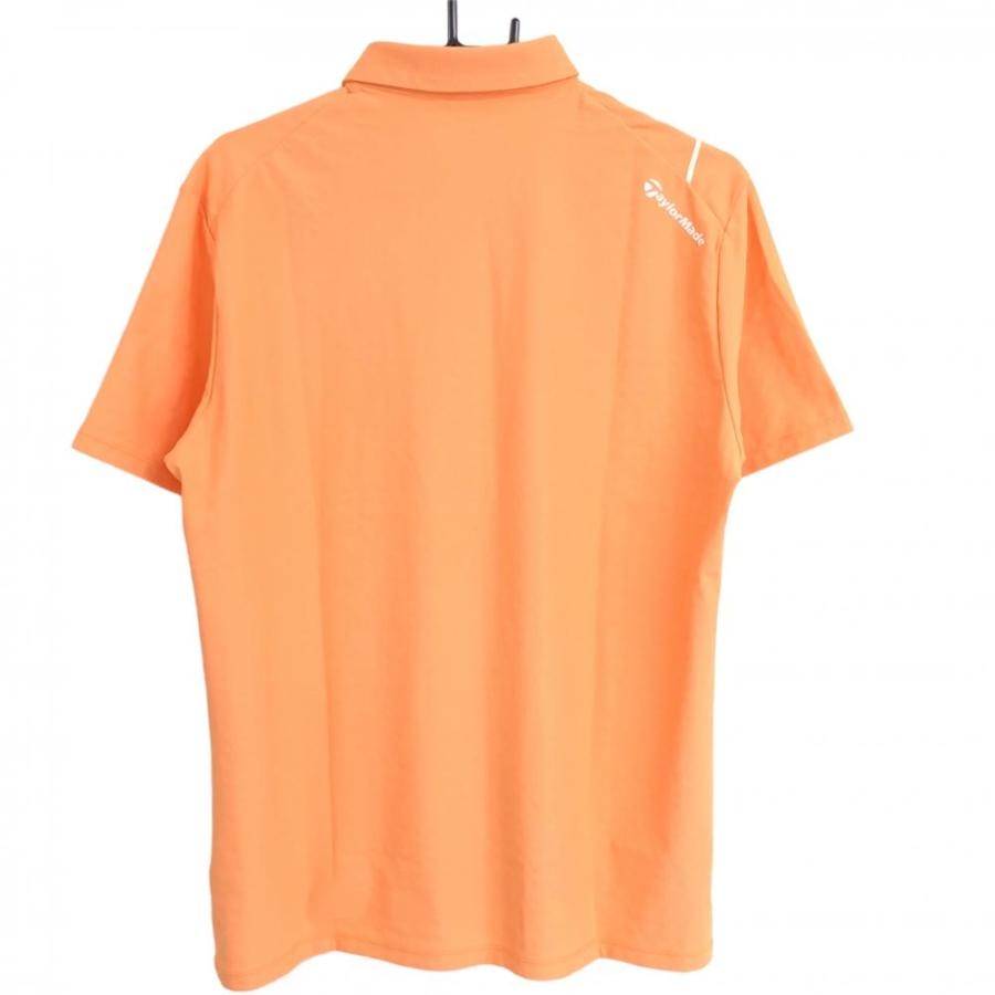 新品未使用　JohnSmedley 半袖ポロシャツ　オレンジ　S 超美品】テーラーメイド 半袖ポロシャツ オレンジ×白 腹部ライン