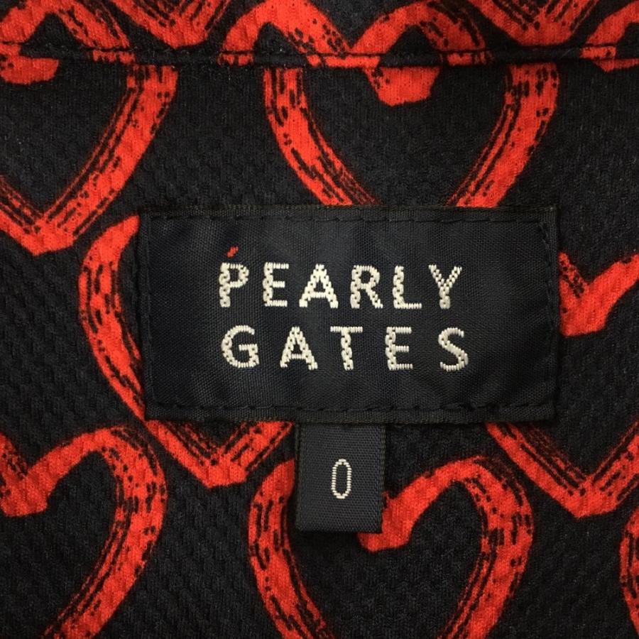 PEARLY GATES（パーリーゲイツ） 半袖ポロシャツ ネイビー×レッド