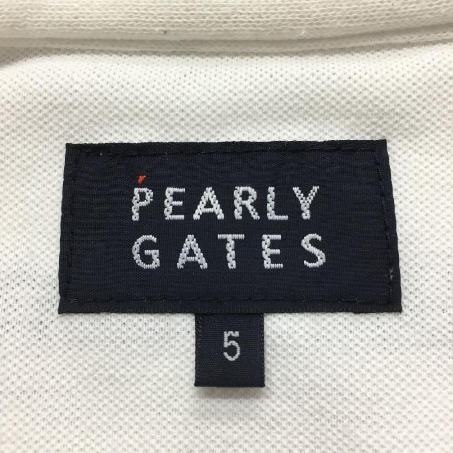 PEARLY GATES（パーリーゲイツ） 半袖ポロシャツ 白×ネイビー フロント