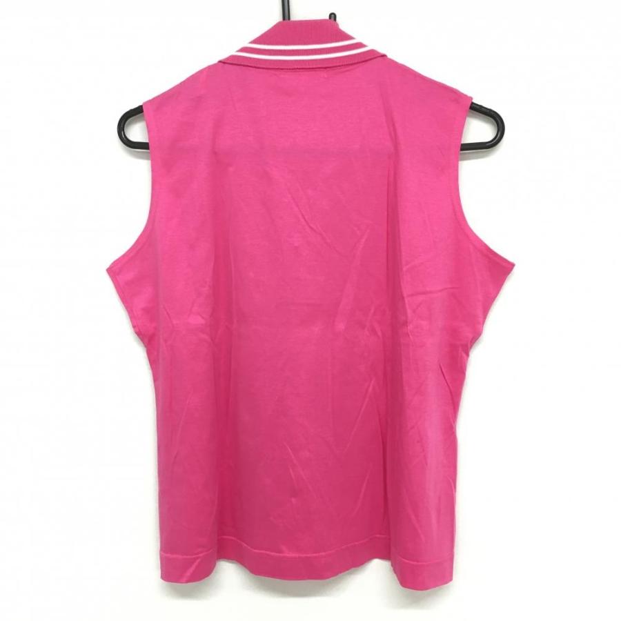 BALENCIAGA SPORTS ノースリーブ ポロシャツ ピンク M y86 バレンシアガスポーツ ノースリーブポロシャツ ピンク×白 襟ライン