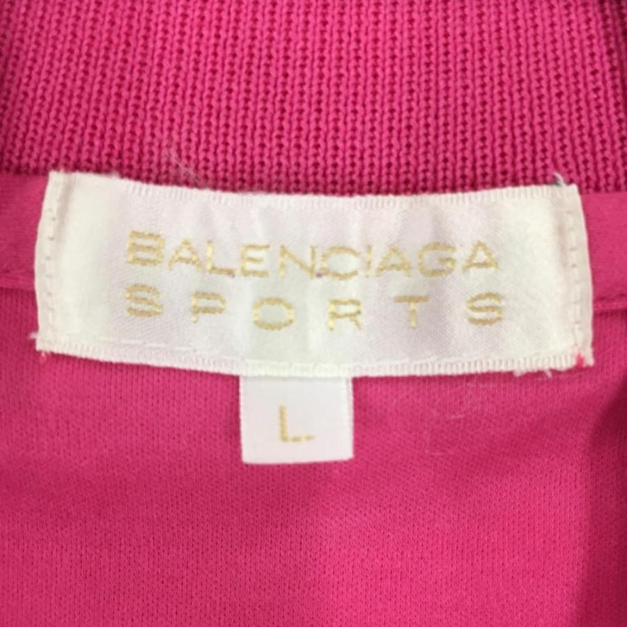 BALENCIAGA SPORTS ノースリーブ ポロシャツ ピンク M y86 バレンシアガスポーツ ノースリーブポロシャツ ピンク×白 襟ライン