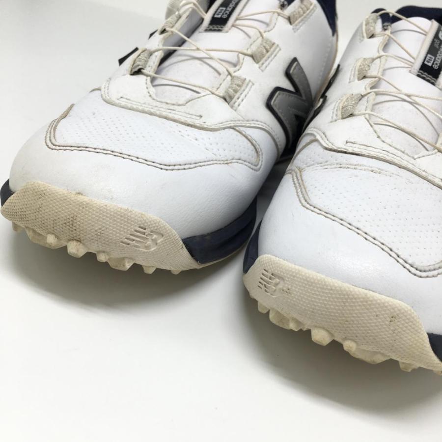 New BalanceゴルフシューズBOA 996ホワイト25cm [新品] ニューバランスゴルフ ゴルフシューズ 白×ネイビー UGBS996X BOA