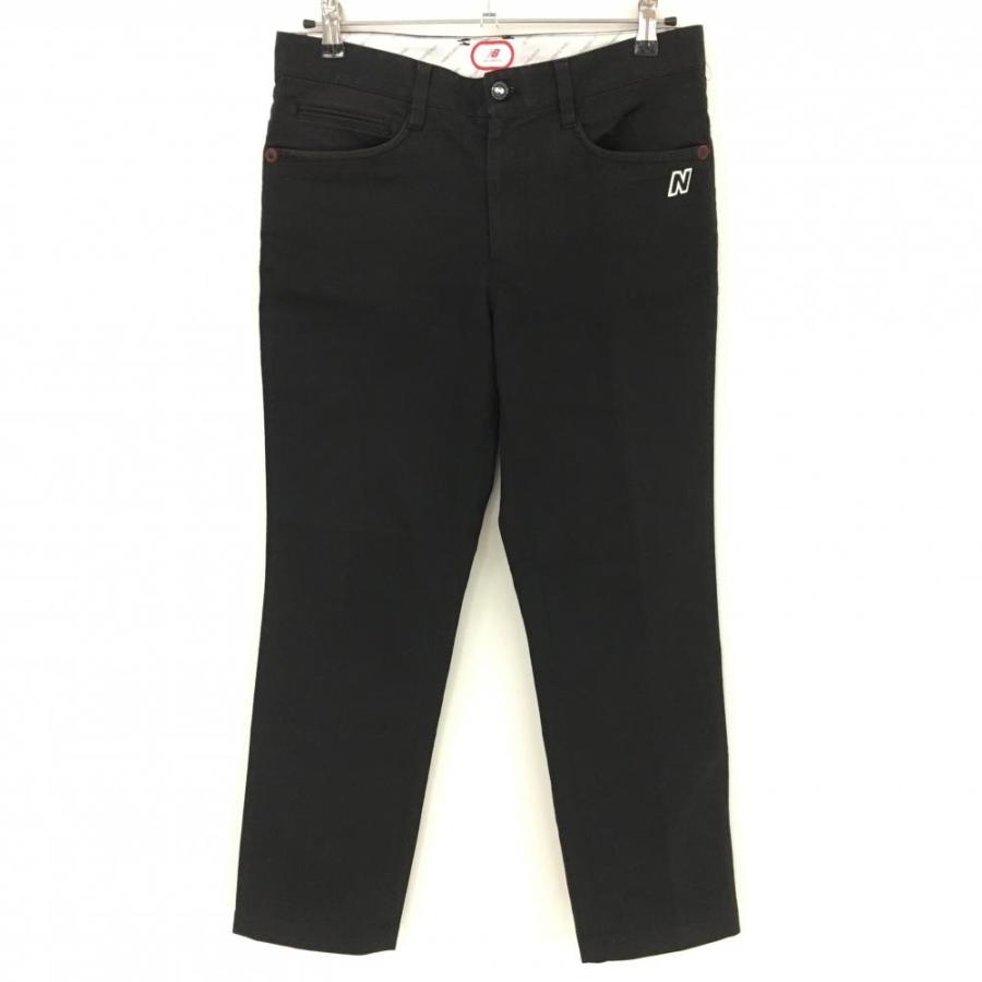 New Balance ニューバランス パンツ 黒 ロゴ刺しゅう メンズ 4(M