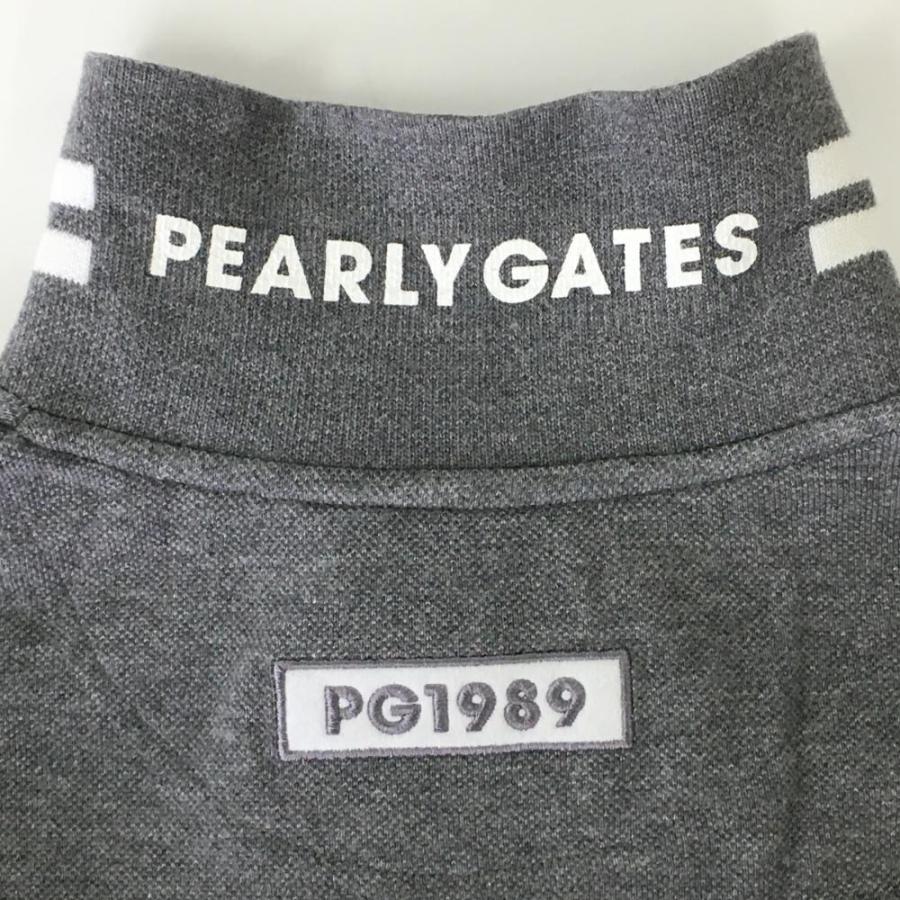 PEARLY GATES（パーリーゲイツ） 半袖ポロシャツ グレー×オレンジ 30